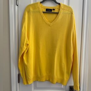 Jack Nicklaus 100% Cotton Breathable Golf Sweater XL Yellow Preppy Classic Bold